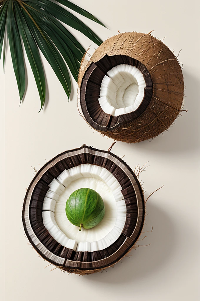 Draw a coconut that is hugged by planet earth 