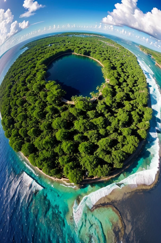 Make a planet earth full of coconuts