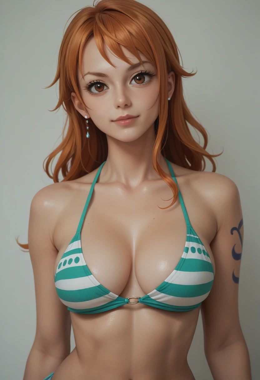 score_9, score_8_up, score_7_up,score_6_up, score_5_up, 1girl, looking at the viewer, nami_(one_piece), one_piece, 1girl, orange_hair, brown_eyes