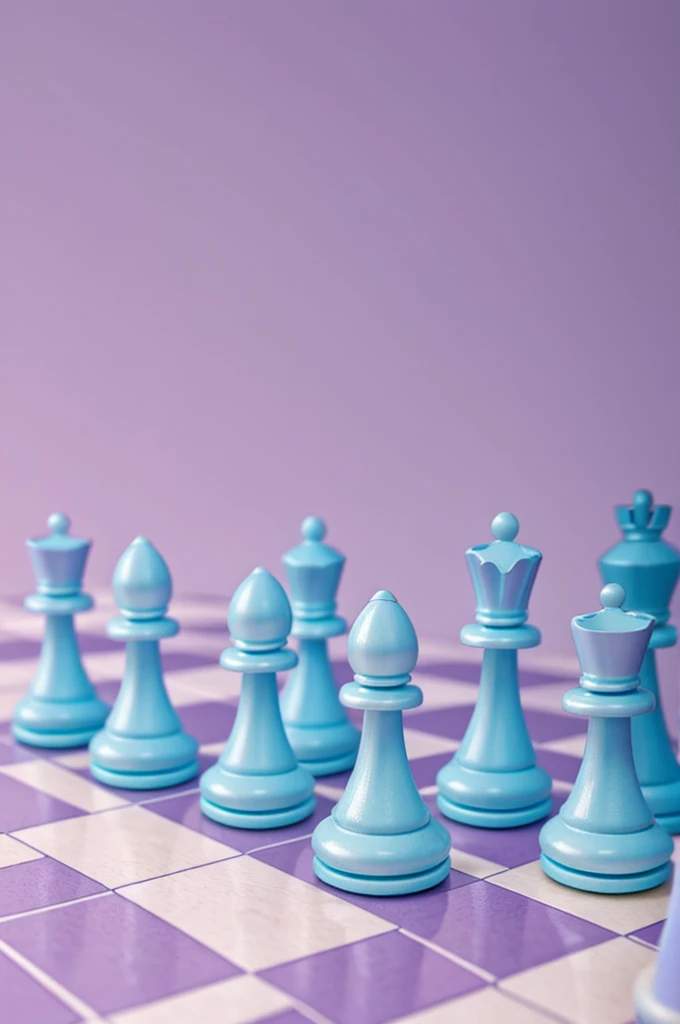 Pastel purple and light blue chess