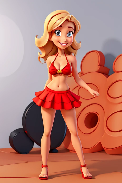 drawing of a woman in a bikini and skirt with a smile, cartoon digital art, in cartoon style, cartoon artstyle, cartoon digital painting, chin, digital art cartoon, cartoon style illustration, cartoon illustration , Cartoon character, cartoon portrait, caricature illustration, chin from portal, cartoon style, cartoon art, realistic cartoon, highly detailed cartoon, cartoon art style, 8k