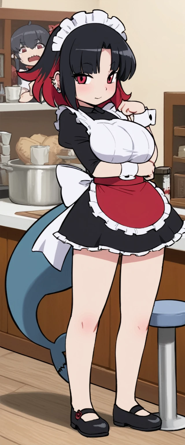 olo,1girl(big breast)(masterpiece, best quality:1.2),Ellen Jo，Zenless Zone Zero，alternate costume ,maid, shark tail, (shark girl:0.5), short hair，black hair，red eyes, tail, pantyhose,multicolored hair, black footwear, short sleeves, apron, wrist cuffs, maidheaddress, stockings, nyantchaellen joe, black hair, red hair，colored inner hair, multicolored hair, (red eyes:1.3), red hair, short hair, two-tone hair,apron, black pantyhose, black shirt, ear piercing, olo,1girl(big breast)(masterpiece, best quality:1.2),Ellen Jo，Zenless Zone Zero，alternate costume ,maid, shark tail, (shark girl:0.5), short hair，black hair，red eyes, tail, pantyhose,multicolored hair, black footwear, short sleeves, apron, wrist cuffs, maidheaddress, stockings, nyantchaellen joe, black hair, red hair，colored inner hair, multicolored hair, (red eyes:1.3), red hair, short hair, two-tone hair,apron, black pantyhose, black shirt, ear piercing, olo,1girl(big breast)(masterpiece, best quality:1.2),Ellen Jo，Zenless Zone Zero，alternate costume ,maid, shark tail, (shark girl:0.5), short hair，black hair，red eyes, tail, pantyhose,multicolored hair, black footwear, short sleeves, apron, wrist cuffs, maidheaddress, stockings, nyantchaellen joe, black hair, red hair，colored inner hair, multicolored hair, (red eyes:1.3), red hair, short hair, two-tone hair,apron, black pantyhose, black shirt, ear piercing, 