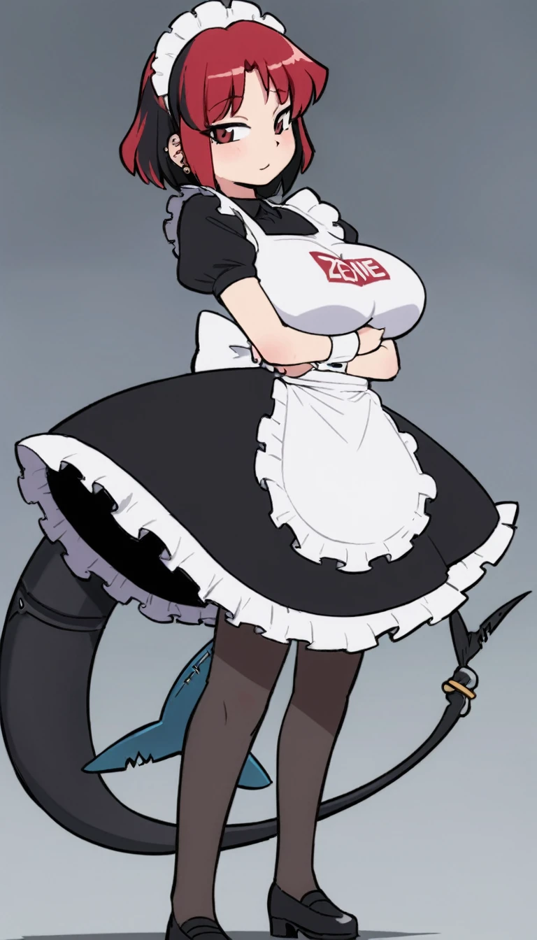 olo,1girl(big breast)(masterpiece, best quality:1.2),Ellen Jo，Zenless Zone Zero，alternate costume ,maid, shark tail, (shark girl:0.5), short hair，black hair，red eyes, tail, pantyhose,multicolored hair, black footwear, short sleeves, apron, wrist cuffs, maidheaddress, stockings, nyantchaellen joe, black hair, red hair，colored inner hair, multicolored hair, (red eyes:1.3), red hair, short hair, two-tone hair,apron, black pantyhose, black shirt, ear piercing, olo,1girl(big breast)(masterpiece, best quality:1.2),Ellen Jo，Zenless Zone Zero，alternate costume ,maid, shark tail, (shark girl:0.5), short hair，black hair，red eyes, tail, pantyhose,multicolored hair, black footwear, short sleeves, apron, wrist cuffs, maidheaddress, stockings, nyantchaellen joe, black hair, red hair，colored inner hair, multicolored hair, (red eyes:1.3), red hair, short hair, two-tone hair,apron, black pantyhose, black shirt, ear piercing, olo,1girl(big breast)(masterpiece, best quality:1.2),Ellen Jo，Zenless Zone Zero，alternate costume ,maid, shark tail, (shark girl:0.5), short hair，black hair，red eyes, tail, pantyhose,multicolored hair, black footwear, short sleeves, apron, wrist cuffs, maidheaddress, stockings, nyantchaellen joe, black hair, red hair，colored inner hair, multicolored hair, (red eyes:1.3), red hair, short hair, two-tone hair,apron, black pantyhose, black shirt, ear piercing, 