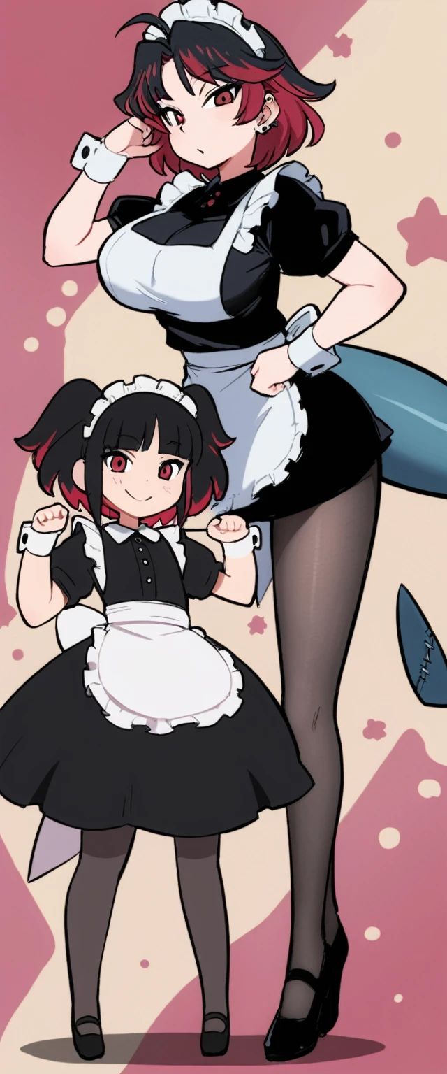 olo,1girl(big breast)(masterpiece, best quality:1.2),Ellen Jo，Zenless Zone Zero，alternate costume ,maid, shark tail, (shark girl:0.5), short hair，black hair，red eyes, tail, pantyhose,multicolored hair, black footwear, short sleeves, apron, wrist cuffs, maidheaddress, stockings, nyantchaellen joe, black hair, red hair，colored inner hair, multicolored hair, (red eyes:1.3), red hair, short hair, two-tone hair,apron, black pantyhose, black shirt, ear piercing, olo,1girl(big breast)(masterpiece, best quality:1.2),Ellen Jo，Zenless Zone Zero，alternate costume ,maid, shark tail, (shark girl:0.5), short hair，black hair，red eyes, tail, pantyhose,multicolored hair, black footwear, short sleeves, apron, wrist cuffs, maidheaddress, stockings, nyantchaellen joe, black hair, red hair，colored inner hair, multicolored hair, (red eyes:1.3), red hair, short hair, two-tone hair,apron, black pantyhose, black shirt, ear piercing, olo,1girl(big breast)(masterpiece, best quality:1.2),Ellen Jo，Zenless Zone Zero，alternate costume ,maid, shark tail, (shark girl:0.5), short hair，black hair，red eyes, tail, pantyhose,multicolored hair, black footwear, short sleeves, apron, wrist cuffs, maidheaddress, stockings, nyantchaellen joe, black hair, red hair，colored inner hair, multicolored hair, (red eyes:1.3), red hair, short hair, two-tone hair,apron, black pantyhose, black shirt, ear piercing, 