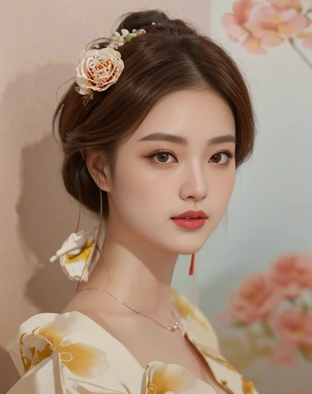 a close up of a woman with a flower tattoo on her arm, of taiwanese girl with tattoos, Chinese style, Asian girl with very large breasts measuring 36 inches, Chinese girl, Gorgeous Chinese model, with facial tattoo, Inspired by Xie Huan, oriental tattoos, floral tattoos, Hungry Ghost Festival, Season Wu, beautiful asian girl, tattoo, By Yang J, temporary tattoo, Inspiration from Wen Jia