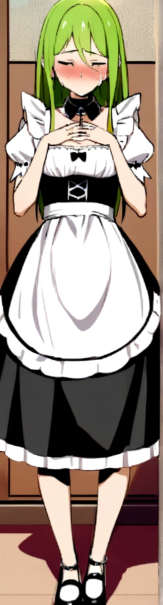 Anime. Girl. Slave. Housemaid. Slave collar. Shackles. Maid uniform. Cold. Runny nose. Snot. Snot flows from the nose. Handkerchief. Sneeze. Sneeze. Sneezes. Shoes. Standing. Room.
Embarrassment. Blush. Allergy. Strong desire to sneeze. She sneezed. hand covers nose. Blows his nose. Full height. Whole body. High detail
