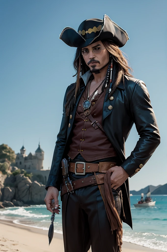 Draw a picture of Batman talking to Jack Sparrow drawing version 