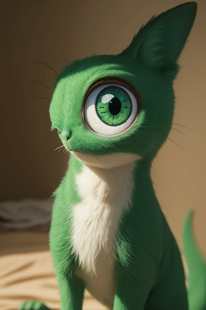 Disney Pixar style green eye