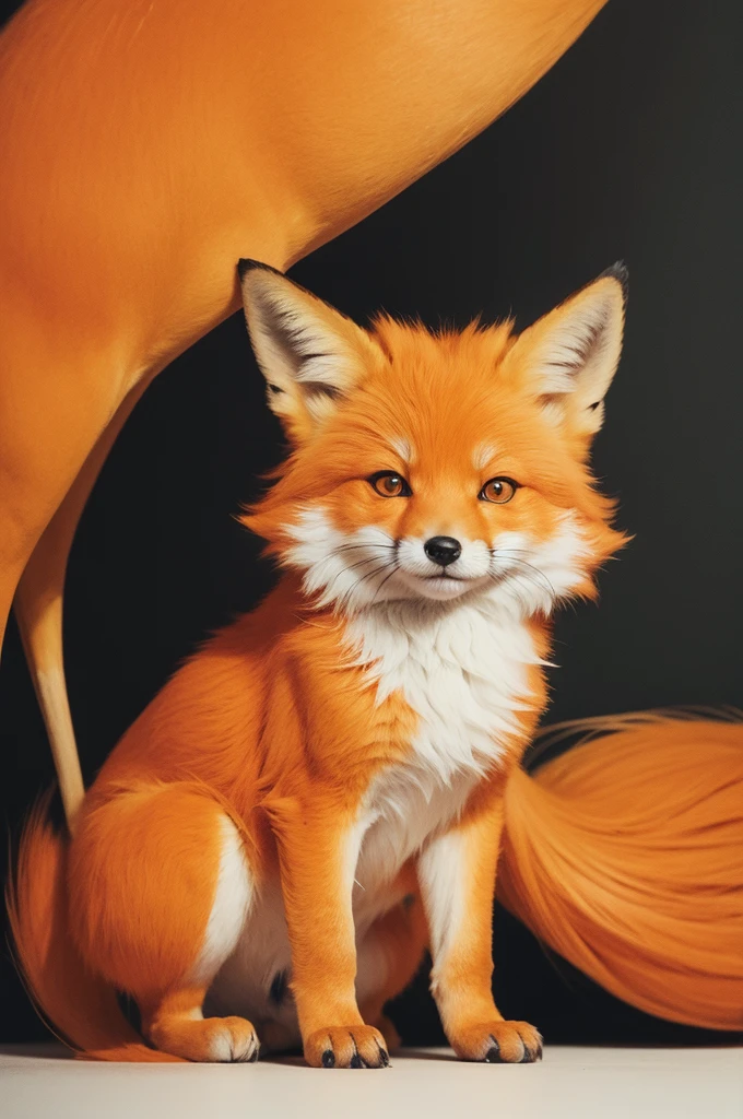 orange fox drawing