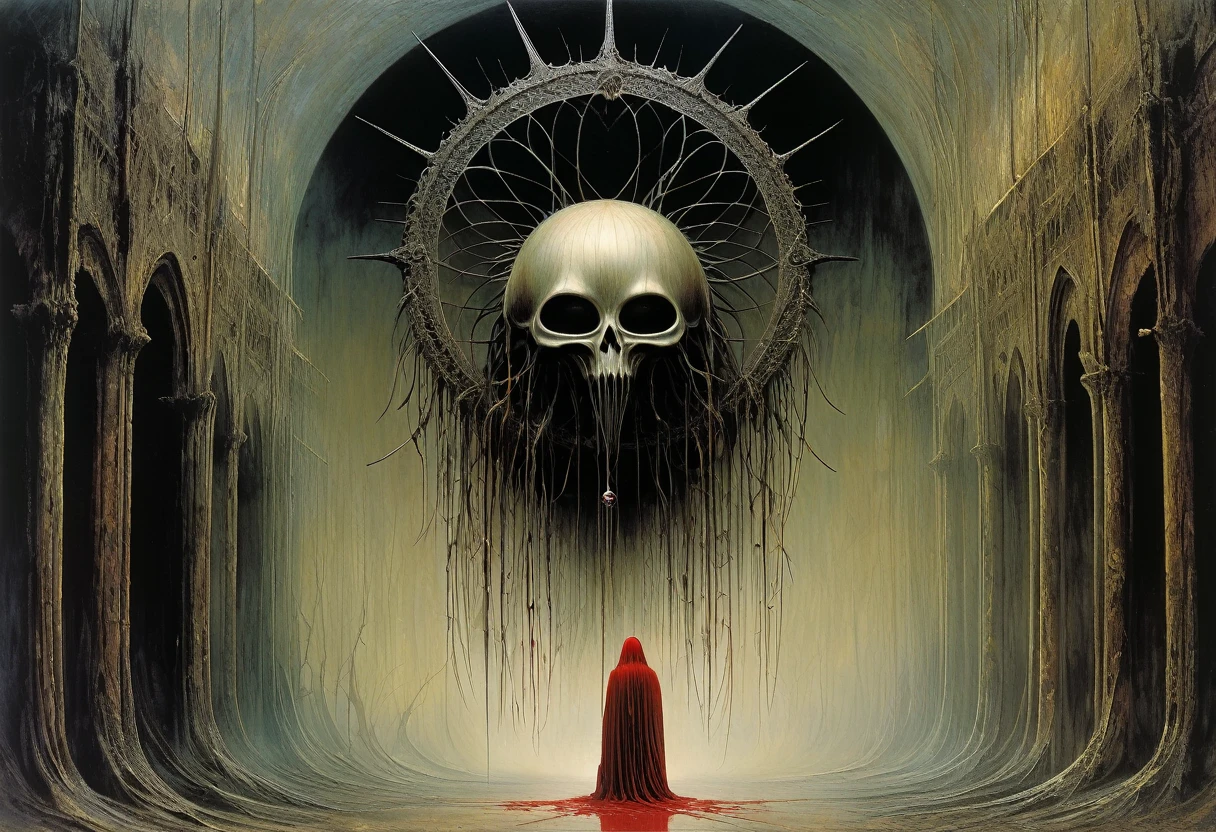 (Masterpiece, best quality), (lo Gothic), Dream Catcher, Vampir, (HG giger, Art by Hermann Nitsch, Beksinski, Dariusz Zawadzki, giger, zdzislaw beksinski)
