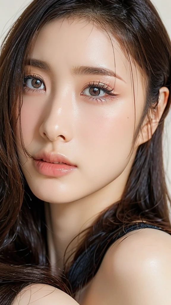 (masterpiece),(Highest quality:1.2),(Very detailed:1.2),(High resolution),(Photorealistic Stick),(RAW Photos),8K,Backlight,(Depth of written boundary),(Sleek lighting:1.2),Close-up of a naked woman,Soft portrait shots,Beautiful Japanese Women,Gorgeous face portrait,(Eye light,Sharp pupils,Detailed eye drawing,)Very beautiful face,(Detailed skin texture:1.3),Beautiful portrait,A lovely and delicate face,Beautiful young Japanese woman,Look this way,front,(POV shot),(sleepy)