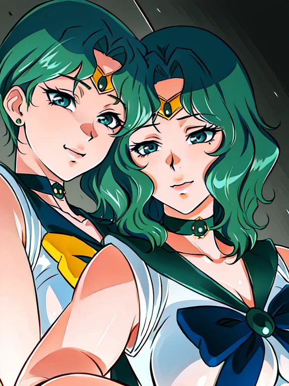 2girls, ((yuri)), detailed eyes, Perfect features, (masterpiece), (best quality:1.4), absurdres, [:intricate details:0.2], moist skin, shiny skin, glossy skin, (masterpeace, best quality, good quality:1.4), masterpeace, intricate details, smile, smile, smile, BREAK Michiru,green_sailor_senshi_uniform_blue_bowtie_blue_backbow_green_skirt,
BREAK Michiru,green_sailor_senshi_uniform_blue_bowtie_blue_backbow_green_skirtADDCOL,2girl,staring at each other,holding hands,light smile,
BREAK Haruka,blue_sailor_senshi_uniform_yellow_bowtie_blue_backbow_blue_skirt,