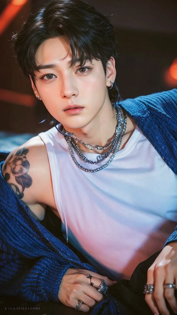 Jeon Jungkook very handsome and very serious look at the camera