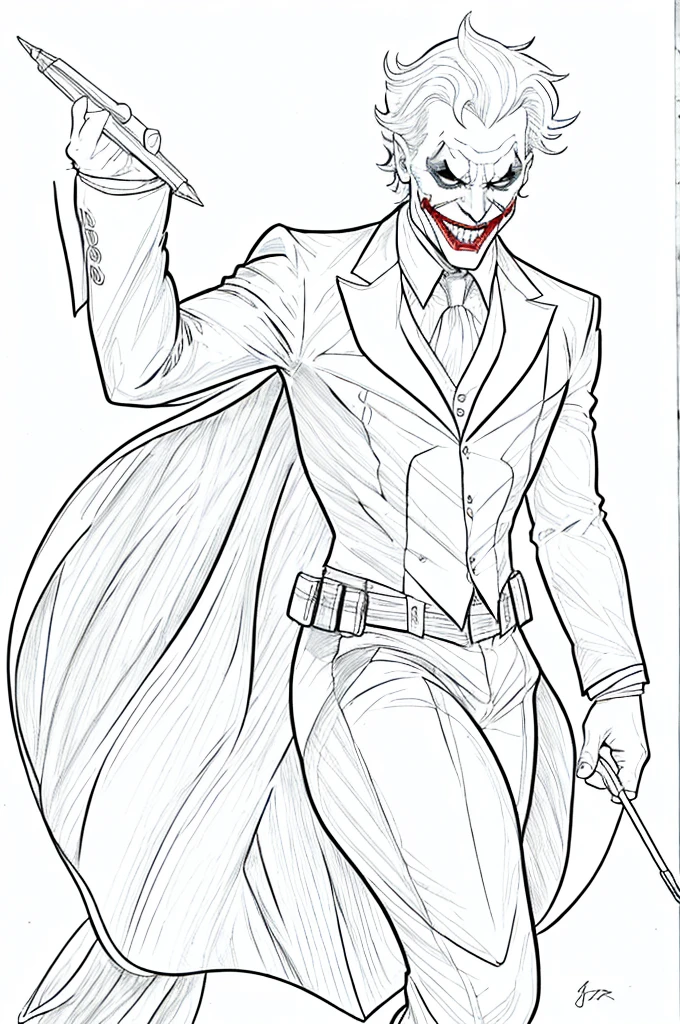 a drawing of a Marvel joker and the result is an impressive marvel Jojer cartoon drawings Sketches of men's drawings Artists' sketches