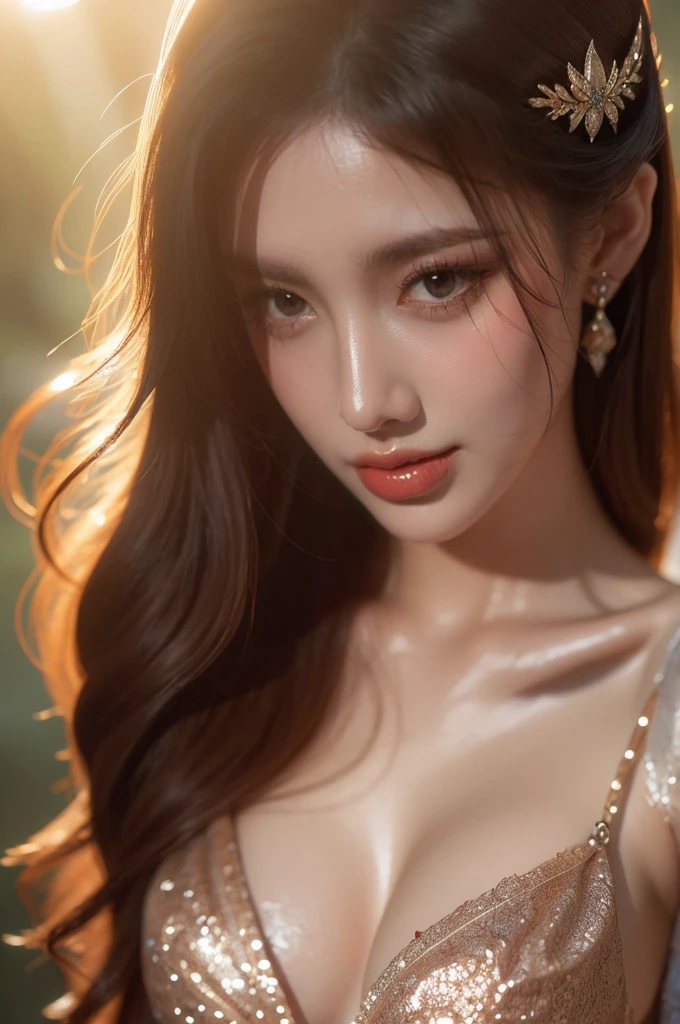 A radiant woman with a charming smile and sparkling eyes is posing as a mermaid. She's wearing a shimmering mermaid tail and bikini top, surrounded by a beautiful underwater setting. It's a daytime scene with a mystical, enchanting mood. The lighting is soft and magical, creating a dreamy atmosphere. (solo), (smile face: 1.0), (close up shot: 1.5), (perfect anatomy: 1.3), (daytime: 1.3), (mystical enchanting mood: 1.5), (soft magical lighting: 1.4), (fantasy style: 1.3), (vivid colors: 1.2), (cinematic composition: 1.3), (professional photography: 1.4), (high detail: 1.5).