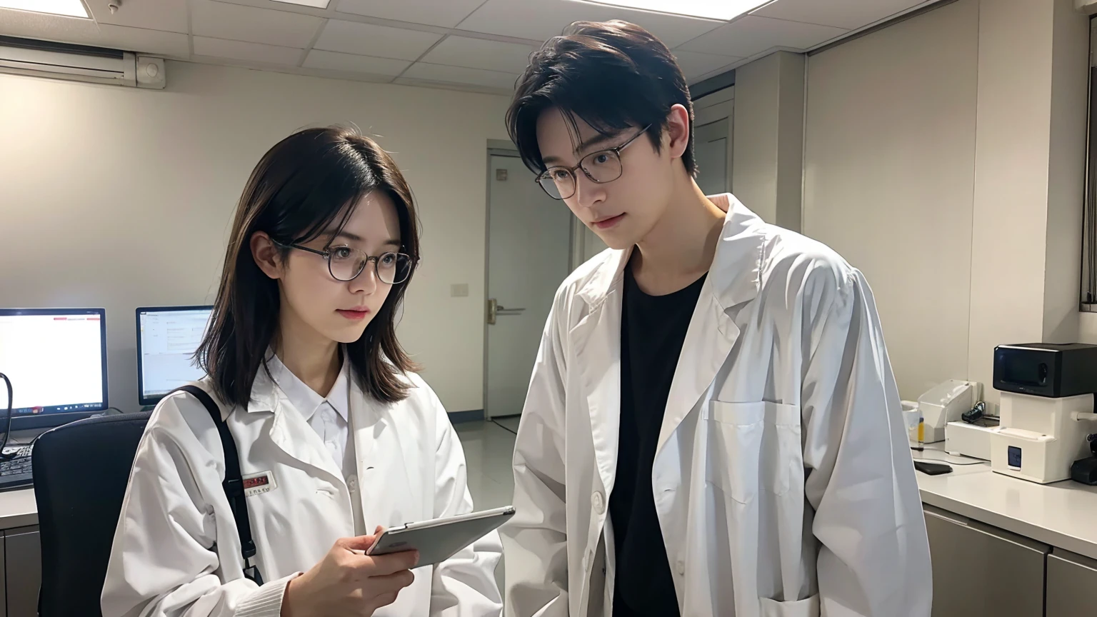University professor:1.2、Research Scene:1.4、(male:1.3)、White、experiment