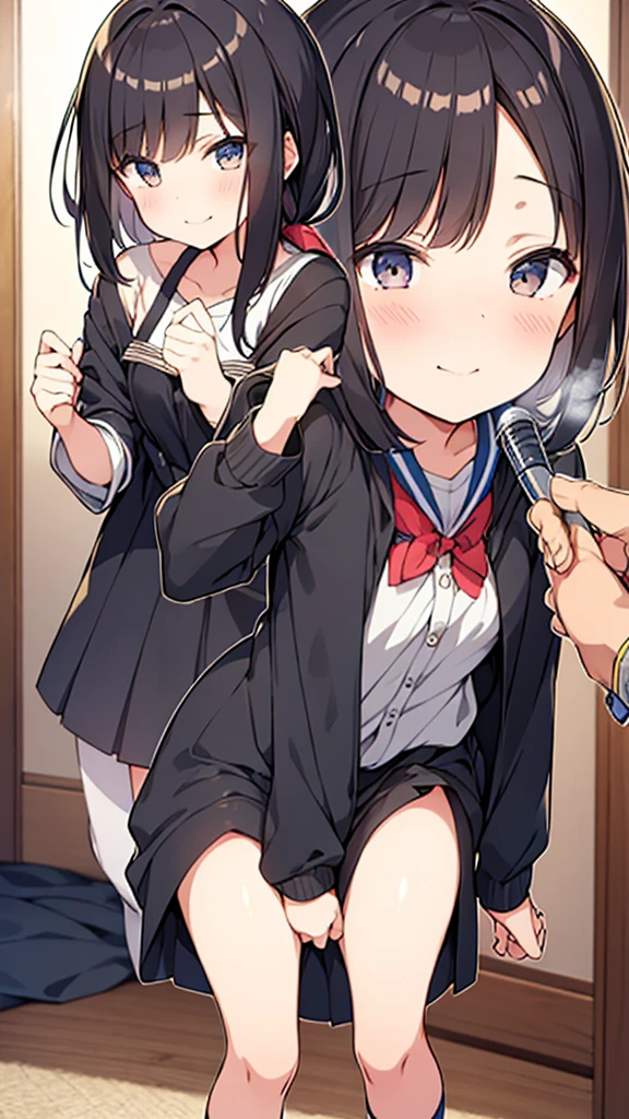 {{サキュバスが女の子から顔を奪う}}, Create an image of a girl who looks like Yui Aragaki. Pay particular attention to the look of the eyes and the hairstyle., Draw a person who resembles you. Also, Adopt a bright smile and graceful expression like hers.. You can freely arrange the clothes and background., Express her cleanliness and natural charm.., NSFW
