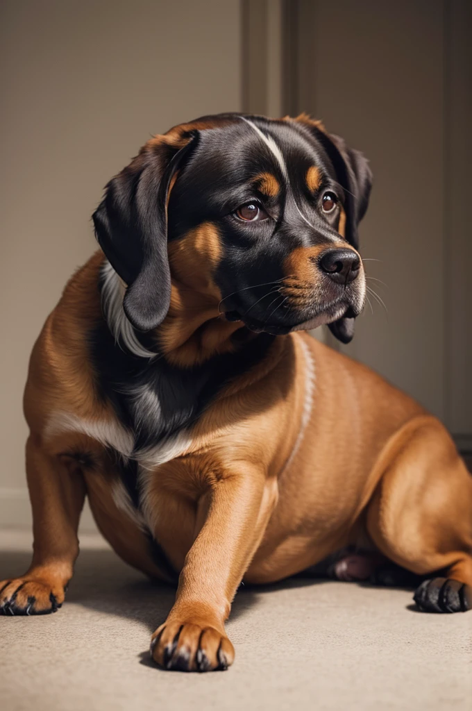 Dog with a muscular human body