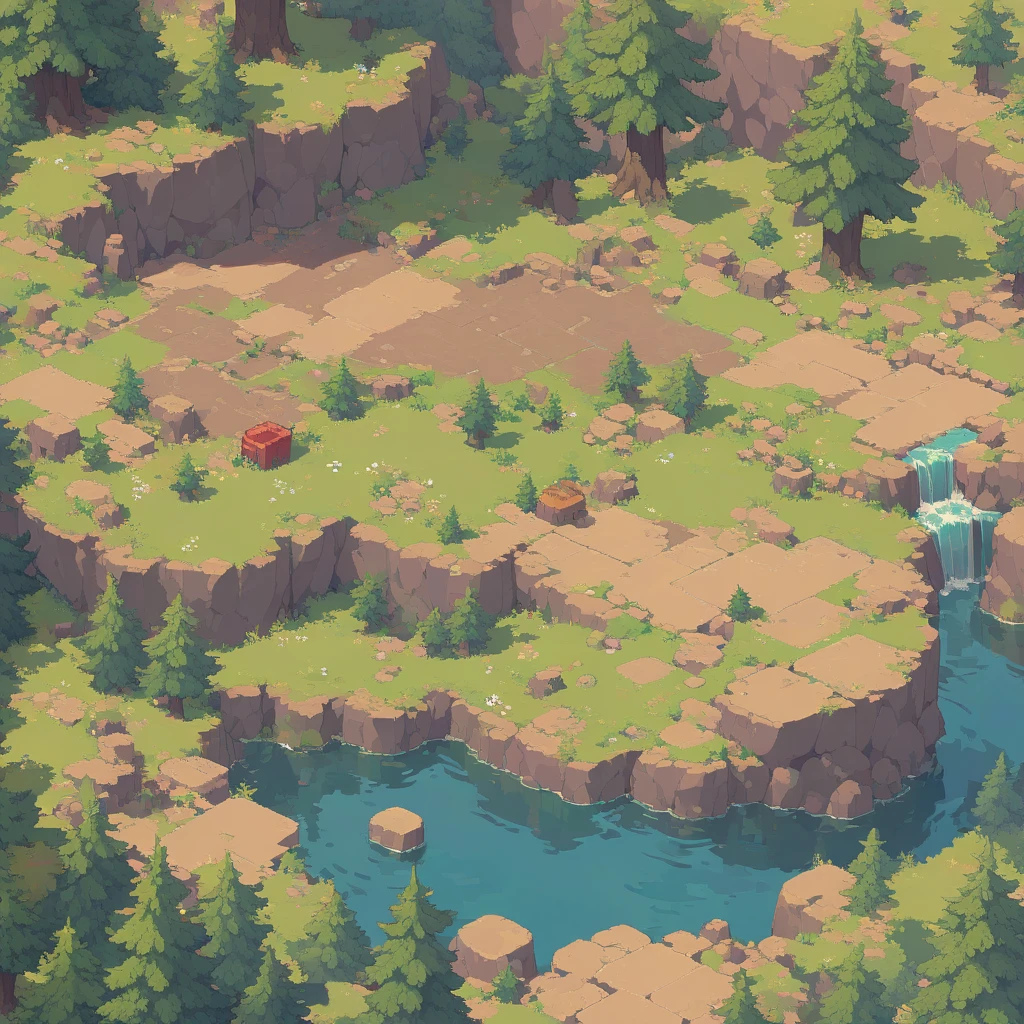retro video game style,pixelated, vibrant pastel colors,8-bit characters,blocky shapes,sharp lines,detailed shading,classic gaming vibe,nostalgic atmosphere,classic arcade games,masterpiece:1.2,ultra-detailed,illustration style, 2d texture, stone texture, 4 k seamless mud texture, video game texture, dirt texture, tileset, game tiles, grass, 3/4th perspective trees, 3/4th perspective tileable rock texture, 3/4th perspective tileable cliff formations, tileable trees, topdown view, game texture, game art, tileable texture, very detailed cliff texture, intricate stones, top down view, 3/4th perspective