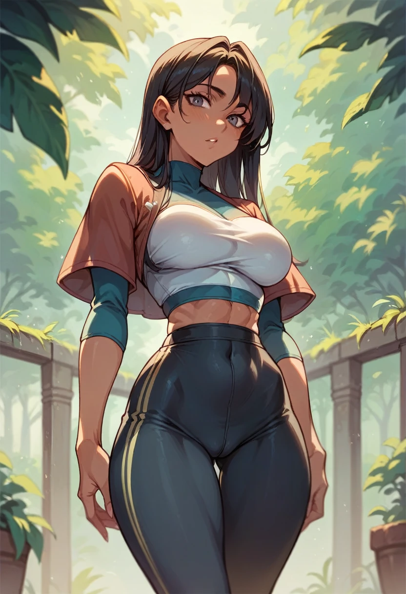 culona, big legs, small waist, tight yoga pants