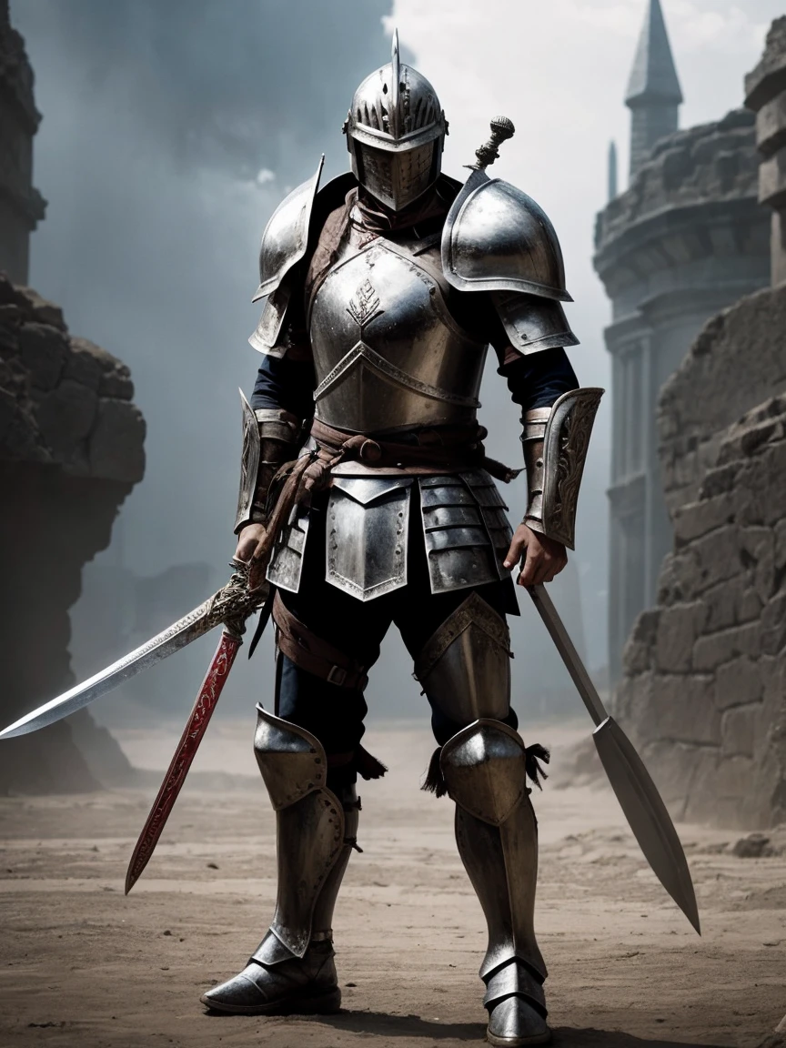 Warrior with armor and a sword