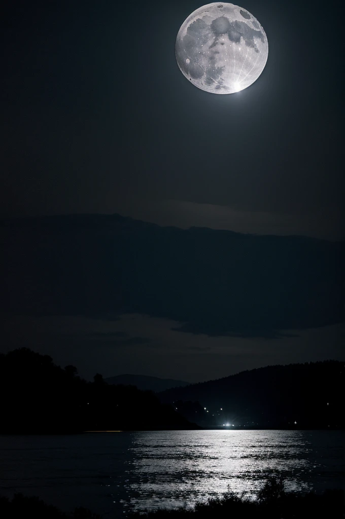 Moonlight sighting with dark and gray tone