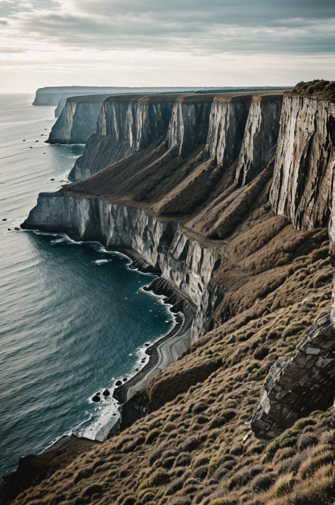 Cliffs with a grayish tone