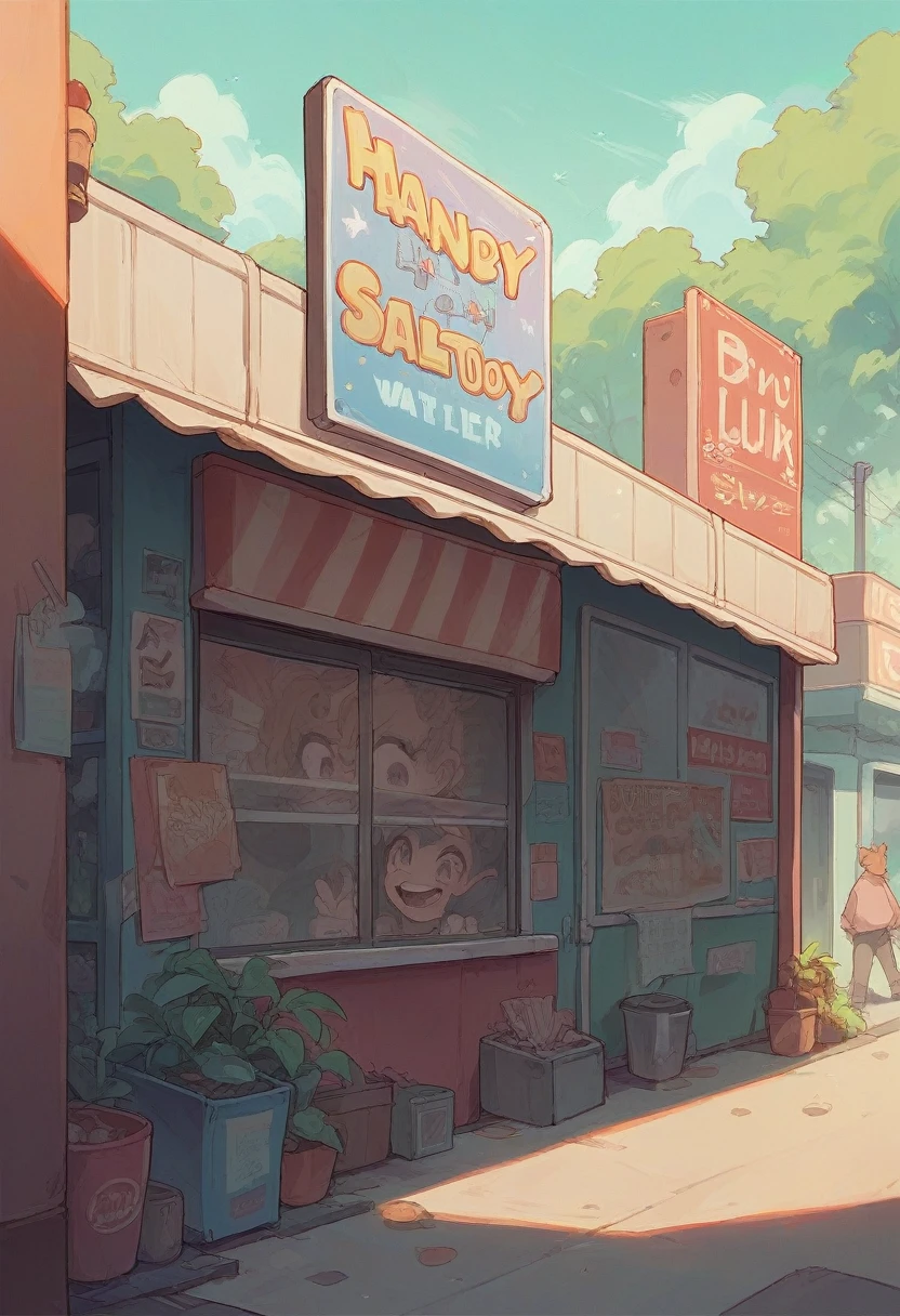 Happy Saturday written on a billboard