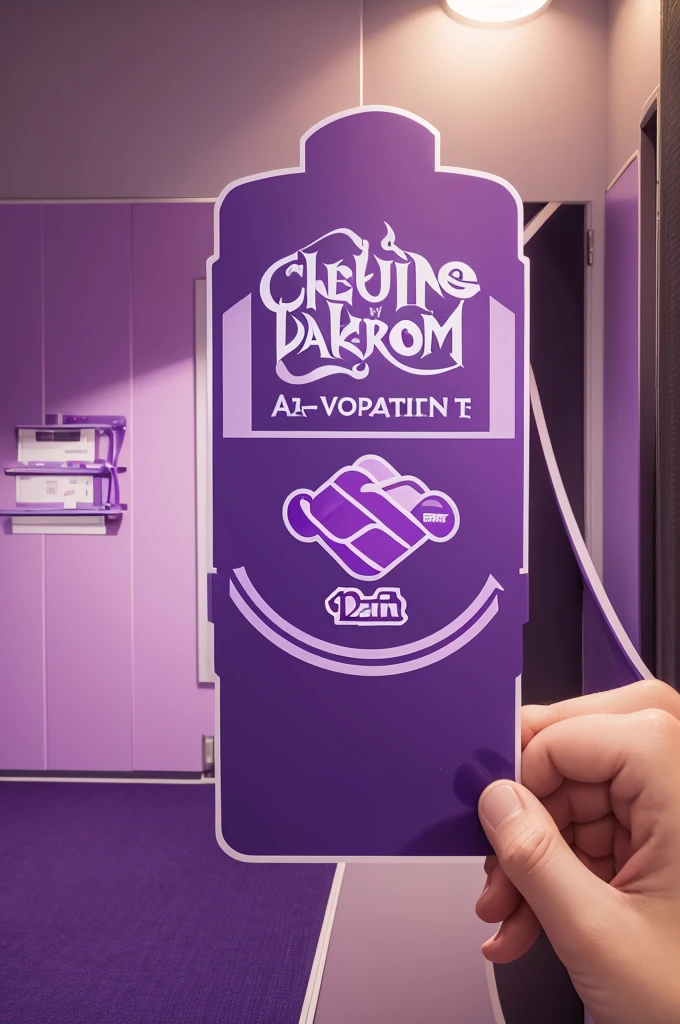Create a purple room logo for a vacation Bible school 