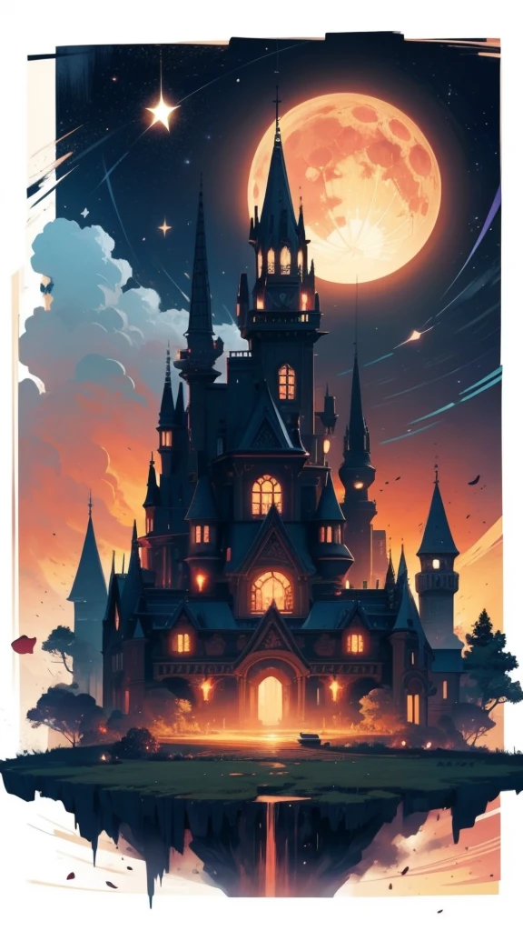 paisaje, work of art,marvelous, skyline,magie, tower, FOGo, flowers, artistic, rot, dust, moonligh, best qualityer, colorfully, reflections, FOG, House, cosmic,FOGoflys,Monsters, deatiled,intricate, naturey, ((phi_humaphis)), star dust, flowers, particles, digitl art