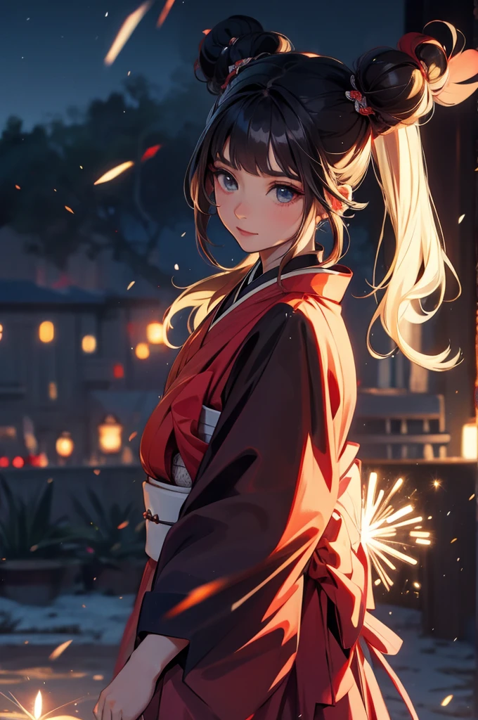 Lylia kimono night in the firework 