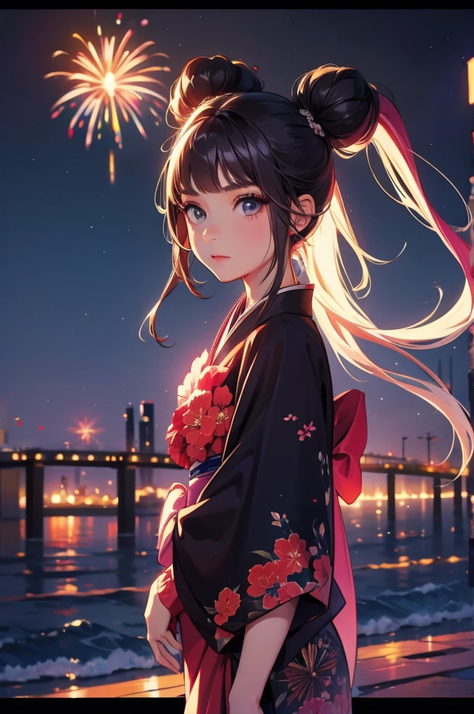 Lylia kimono night in the firework 