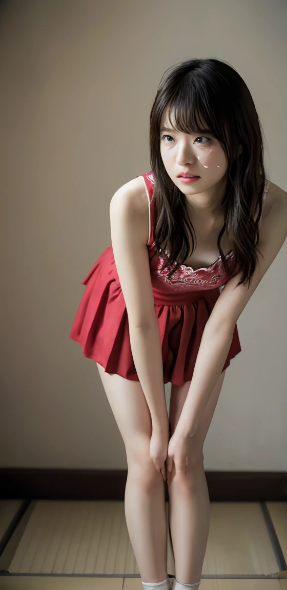 Completely naked、topless、beautiful breasts、normal breasts、bottomless、All naked、naked、No underwear、not wearing anything、short bob、loose curly hair、I was injured、bleed、endure the pain、A painful look、It hurts、I was scared、It was scary look、はAre crying、Are crying、I'm crying、It was scary、trembling、alone, idol face,cute、18-year-old、Japanese、 delicate girl, Frank, Sophisticated, thin arms, innocent eyes, cheek, shiny pink lips、Keep your lips open、depth of field movie light、blurred background、目 focuokeh dof、professional lighting、soft light、(NSFW:1.1)、bodice subian、beautiful feet、asuka saito、body photo、standing、standing、injury,bleed、bodice subian、It was scary、はAre crying、I'm crying, on body,,standing、 masturbation, juice,saliva trace,body fluid、A painful look、hold back defecation、leaking、thin、traces of being attacked、