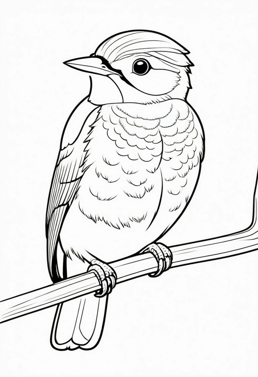 coloring page for kids, birds