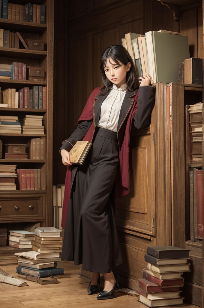 Disgusting with books in hand