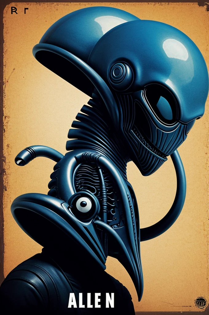 Album cover with a cartoon alien 