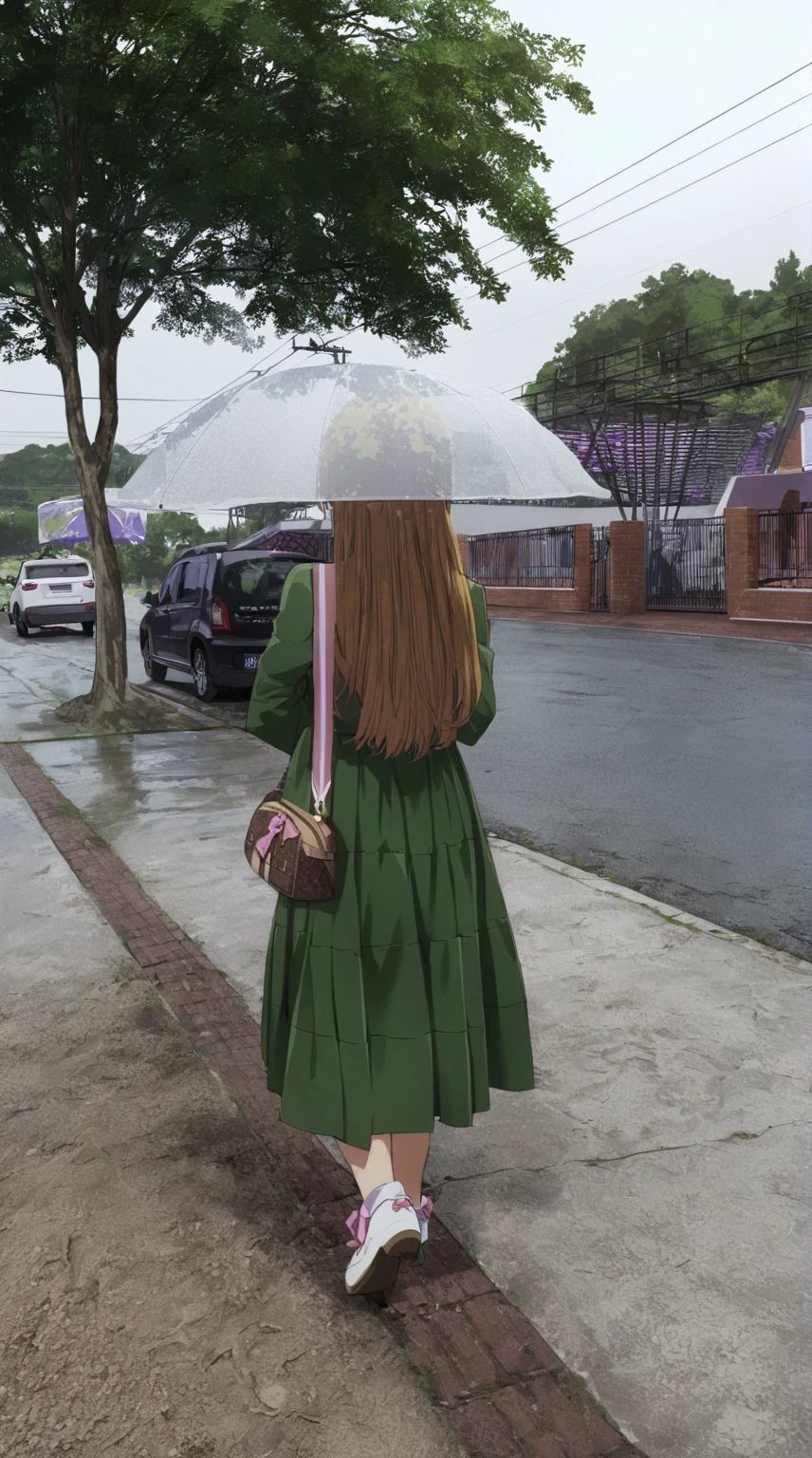 houjousatoko, shorth hair, hair blonde, purples eyes ,hair elastic, breasts big, , pink bow, overskirt, Live Stage