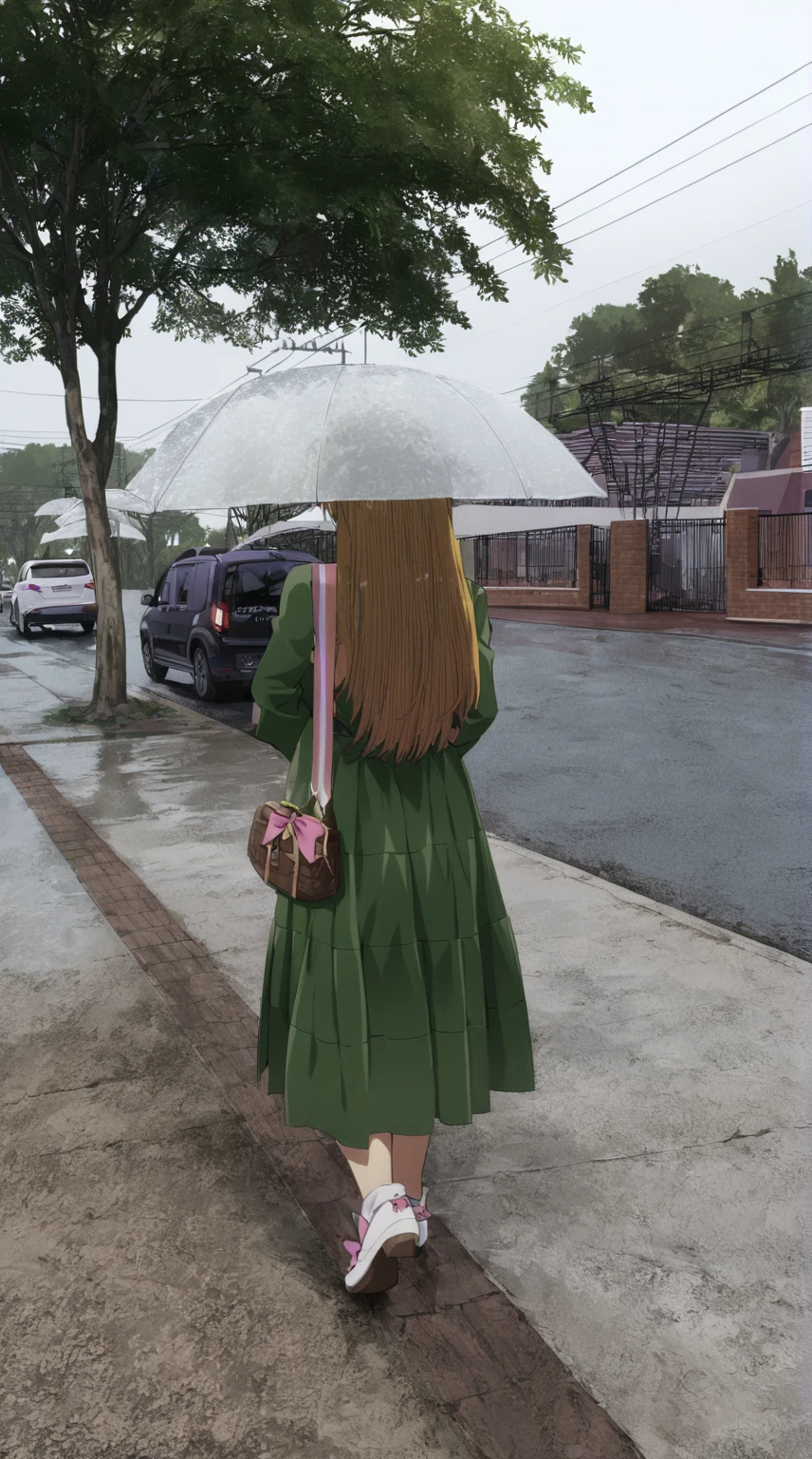 houjousatoko, shorth hair, hair blonde, purples eyes ,hair elastic, breasts big, , pink bow, overskirt,　Live Stage
