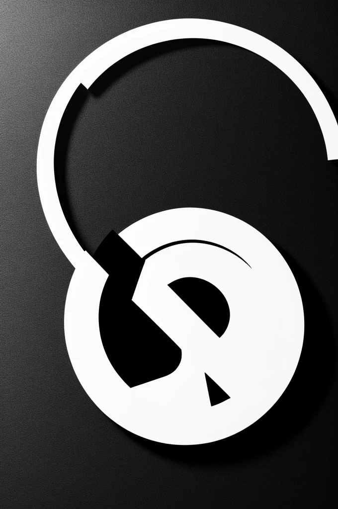 White circle with black background for logo