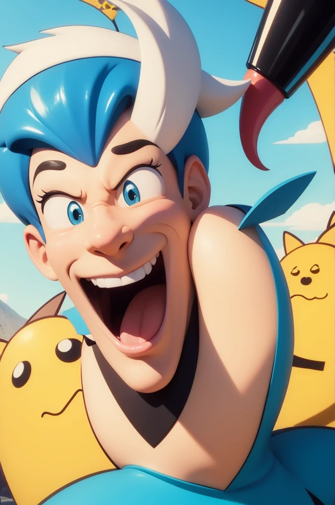 Cartoon style man cumming