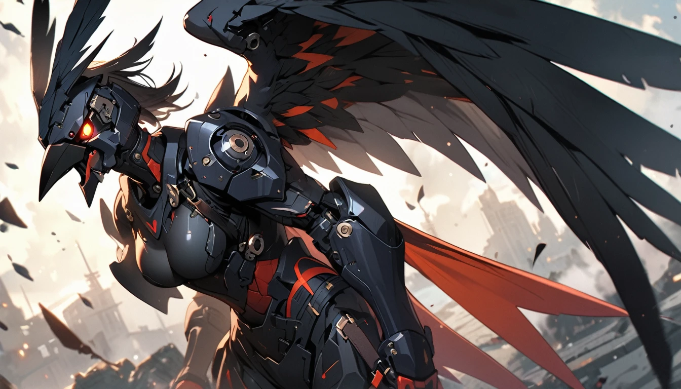 Mechanical Crow,Highest quality,masterpiece