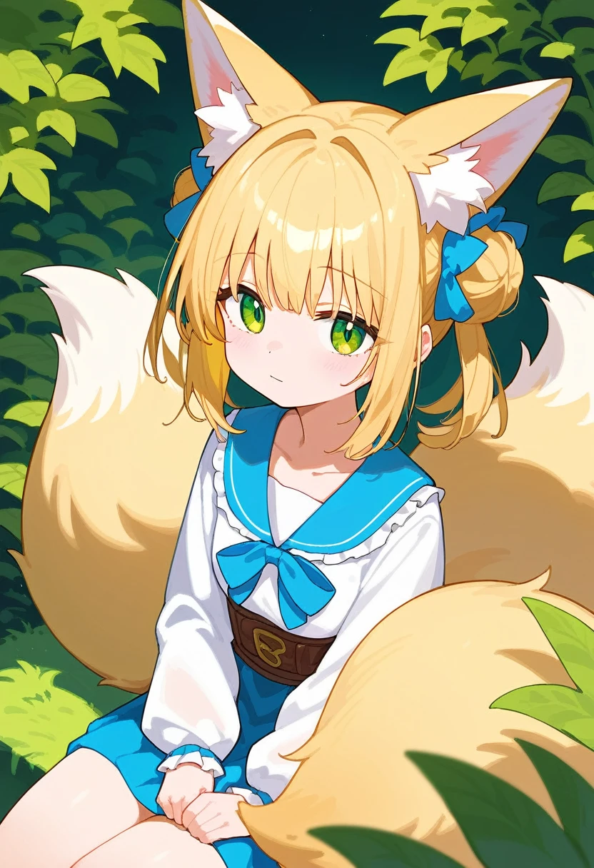 score_9,score_8_consolation,score_7_consolation,evaluation_safe,
1 woman,alone,Suzuran,closed mouth,green eyes,Animal ear fluff,blonde hair,1 tail,fox tail,sitting astride,put one&#39;s hand into one&#39;s clothes,outdoors,In the meadow,