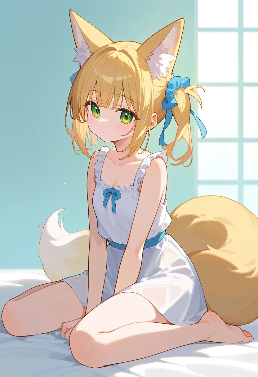 score_9,score_8_consolation,score_7_consolation,evaluation_safe,
1 woman,alone,Suzuran,closed mouth,green eyes,Animal ear fluff,blonde hair,1 tail,fox tail,sitting astride,put one&#39;s hand into one&#39;s clothes,outdoors,In the meadow,