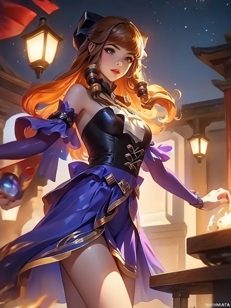 Guinevere mobile legends kimono night fire work