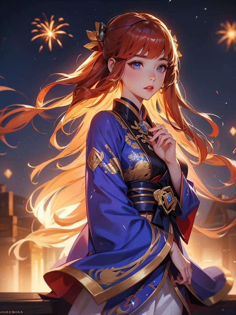 Guinevere mobile legends kimono night fire work