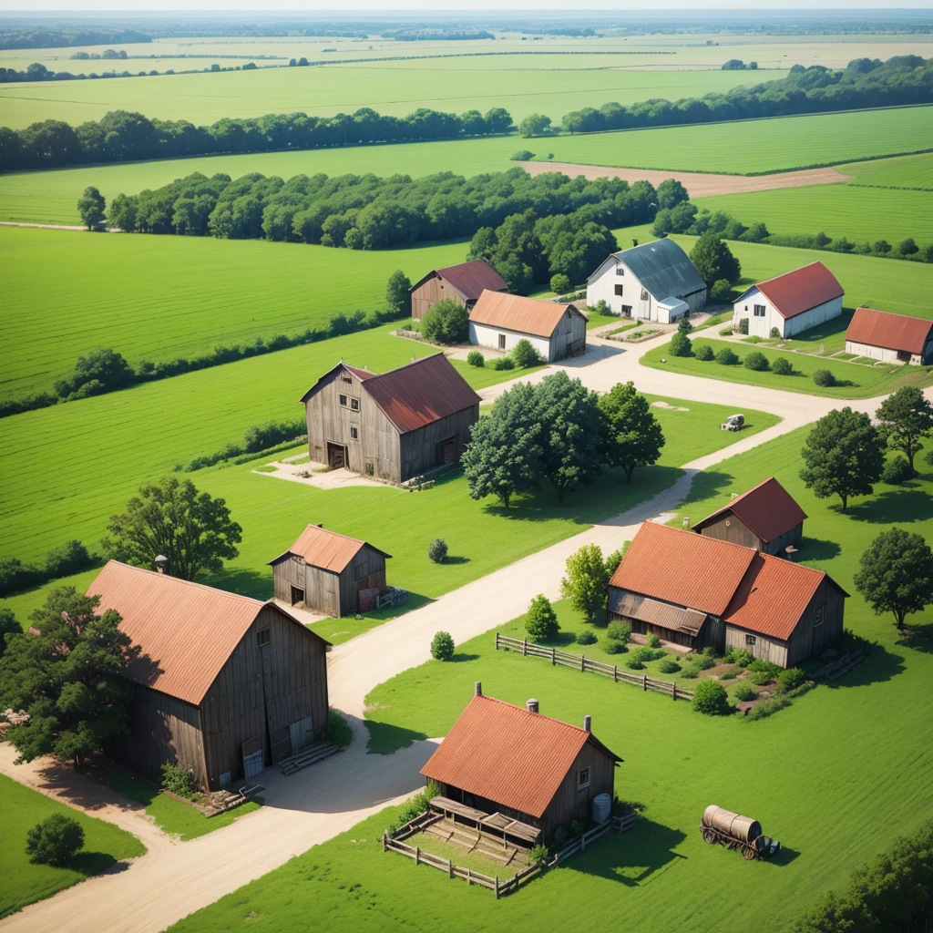 Farm, With a lot of animals