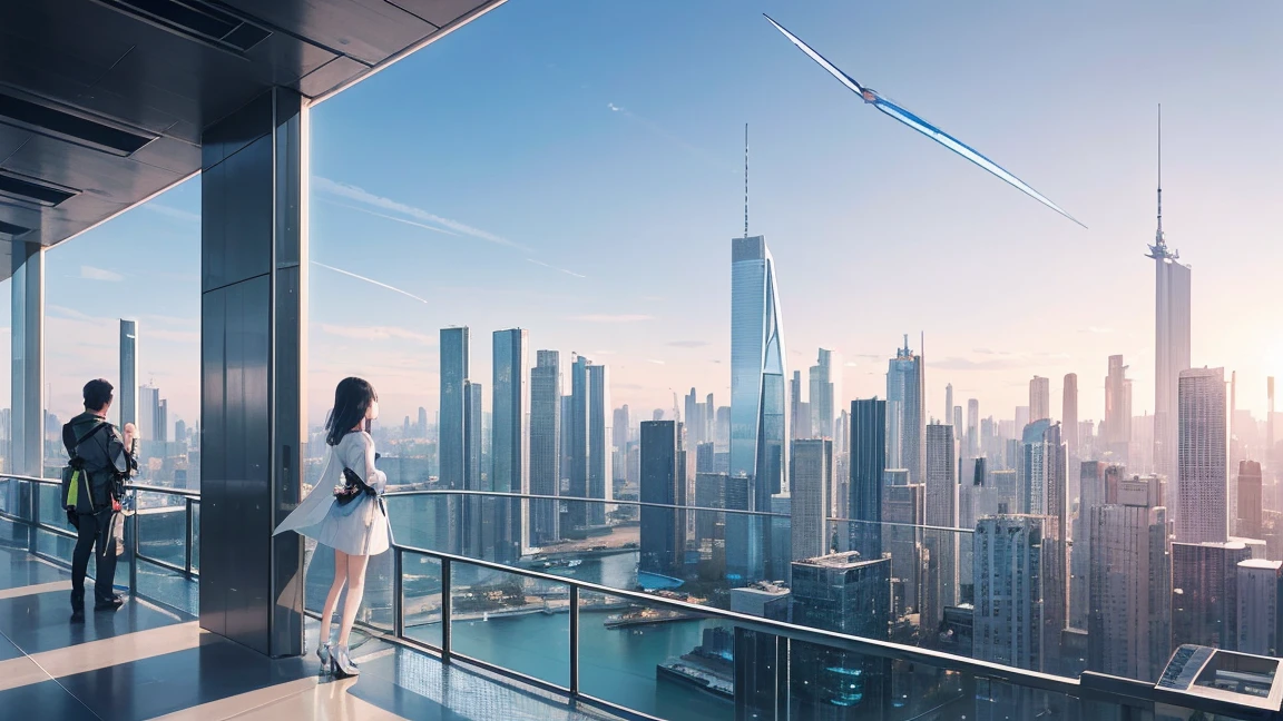 (Highest quality,4K,8K,High resolution,masterpiece:1.2),Super detailed,(Realistic,Realistic,Photorealistic:1.37),Futuristic floating city,Future Technology,Huge urban high-tech tablet platform,airship,Floating in the sky,Future City,小さなairshipが周囲に,High-tech hemispherical platform,Colorful lights,High-level architecture,Modern architecture,Skyscraper,Access the cloud,Beautiful views,City view,Impressive design,Seamlessly blending with nature,vibrant and lively atmosphere,Future Transportation Systems,No Parking,Transparent path,Lush greenery,Sky Garden,waterfall,Spectacular Skyline,Reflection on the surface of the water,Shining River,Architectural Innovation,Futuristic skyscrapers,Transparent Dome,The building has an unusual shape,Elevated walkway,Impressive Skyline,Glowing Light,Future Technology,minimalist design,Scenic spots,panoramic,tower that pierces the clouds,Vibrant colors,Spectacular sunrise,Spectacular sunset,Dazzling light display,Magical atmosphere,Future City,Urban Utopia,Luxury Lifestyle,Innovative Energy,Sustainable Development,Smart City Technology,Advanced Infrastructure,Quiet atmosphere,Nature and technology coexist in harmony,Wonderful cityscape,Unprecedented urban planning,Architecture seamlessly connects with nature,High-tech city,A marvel of cutting-edge engineering,The future of urban living,A visionary architectural concept,Energy-efficient buildings,Harmony with the environment,A city floating above the clouds,Utopian dreams become reality,The possibilities are endless,Cutting-edge transportation network,Green Energy Integration,Innovative Materials,Impressive holographic display,Advanced Communication Systems,Breathtaking aerial views,Quiet and peaceful environment,Modernist aesthetics,Heavenly Beauty