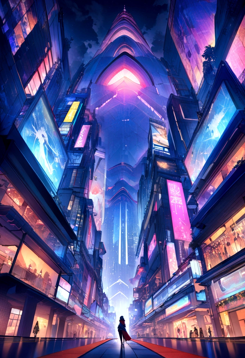 Vast futuristic cityscape, ((Realistic)), ((photograph)), Vibrant and energetic, With a backdrop of shining skyscrapers stretching towards the sky, Future Transportation Systems, Hovering vehicles, high-speed trains, etc., A city where cutting-edge technology and organic elements come together in harmony, Seamlessly integrating nature into architecture, ((Refined aesthetics)) Inspired by the work of futuristic concept artists (Syd Mead), ((Very detailed)), (masterpiece),Vibrant colors reflect the city's vibrancy, Neon accents and bold primary colors、And combine natural colors, Dynamic streets, Wide perspective and dynamic angles, Towering Structures,