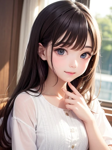 Platinum blonde hair is extra-long filamentous straight hair、porate、School uniforms、bright expression、poneyTail、young and shiny white shiny skin、Best Looks、Shiny light hair、Beautiful bangs that shine、Double eyelids、eyes liner、Big crystal clear blue eyes,Shining with a mesmerizing light、a small face、Very nice cute cute 18 year old Eastern European girl、Large bust