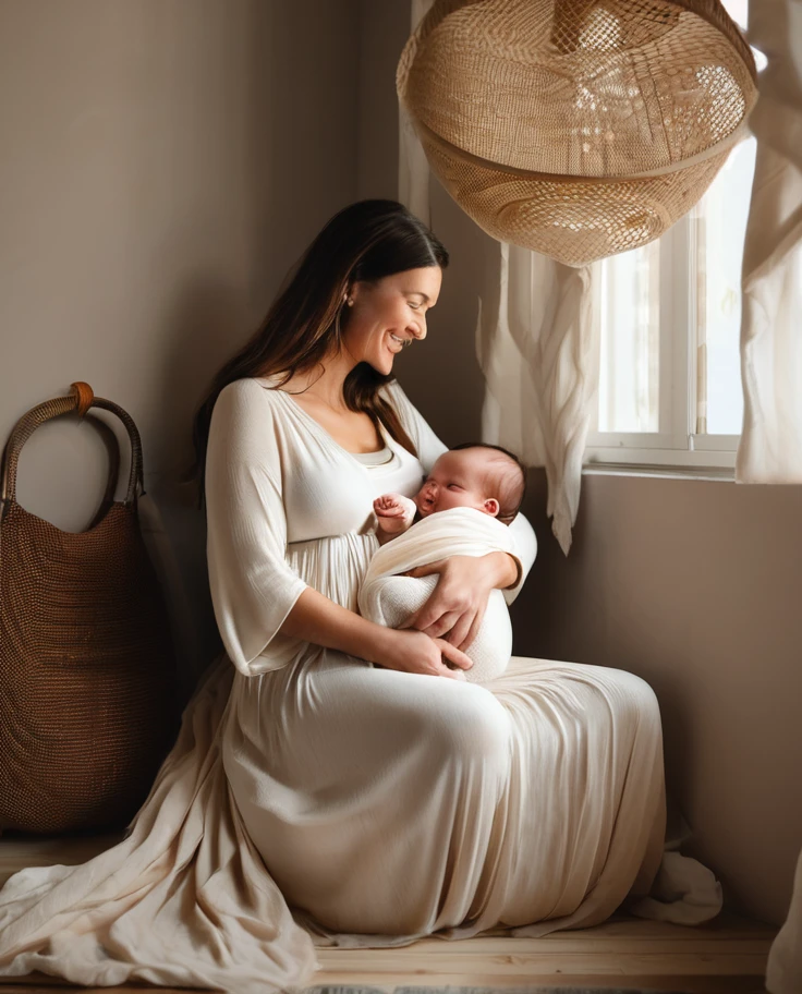 An image of a mother with the on her lap maternity niche